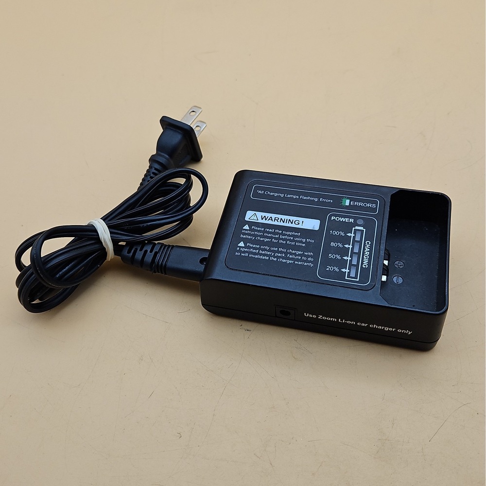 Flashpoint LFSMZLCB Black Battery Charger For The Zoom Li-ion Mini Flash Battery